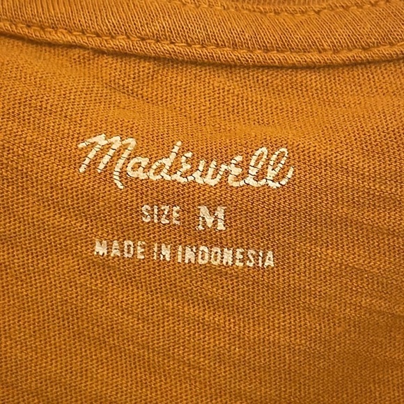Madewell Women Shirt Medium Orange Whisper Cotton Contemporary Preppy Causal - Picture 10 of 15